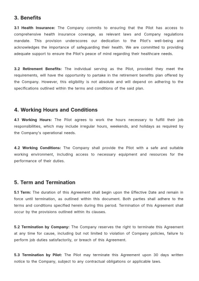 Free Pilot Agreement Template to Edit Online