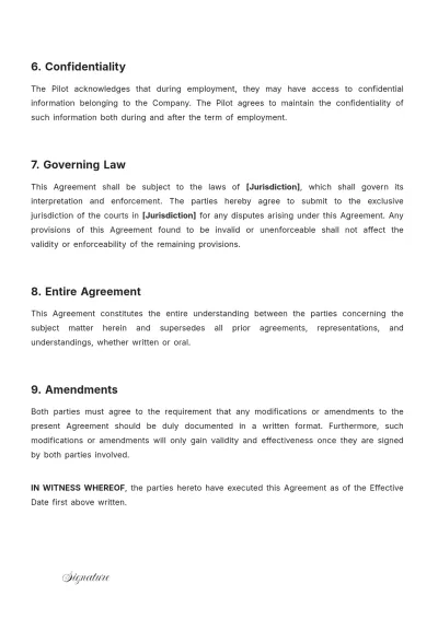 Free Pilot Agreement Template to Edit Online