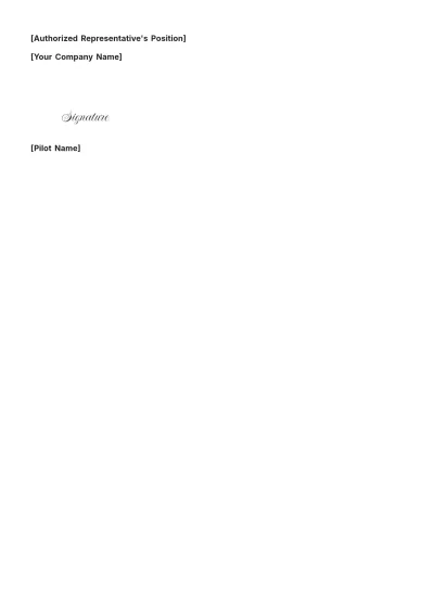Free Pilot Agreement Template to Edit Online