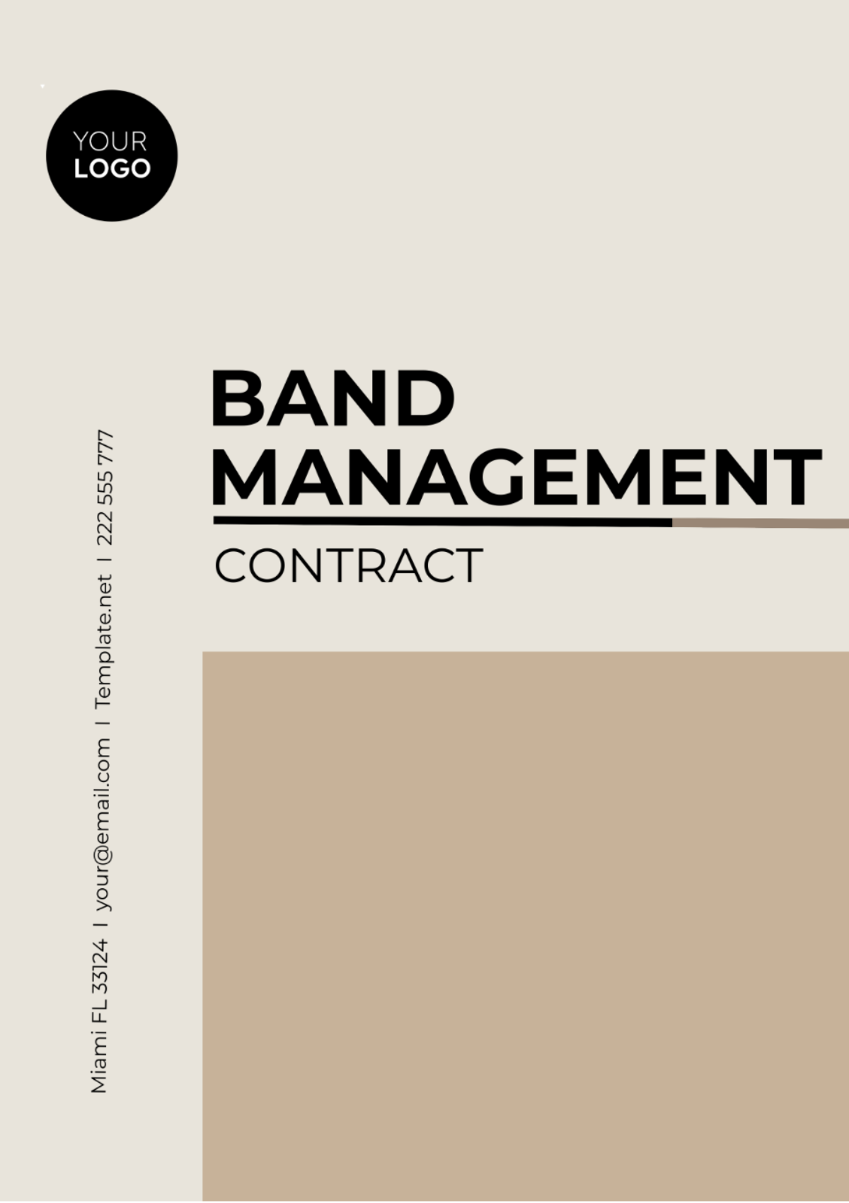 Band Management Contract Template - Edit Online & Download