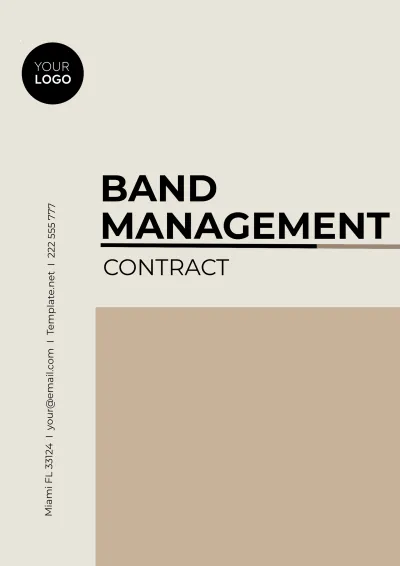 Free Band Management Contract Template to Edit Online