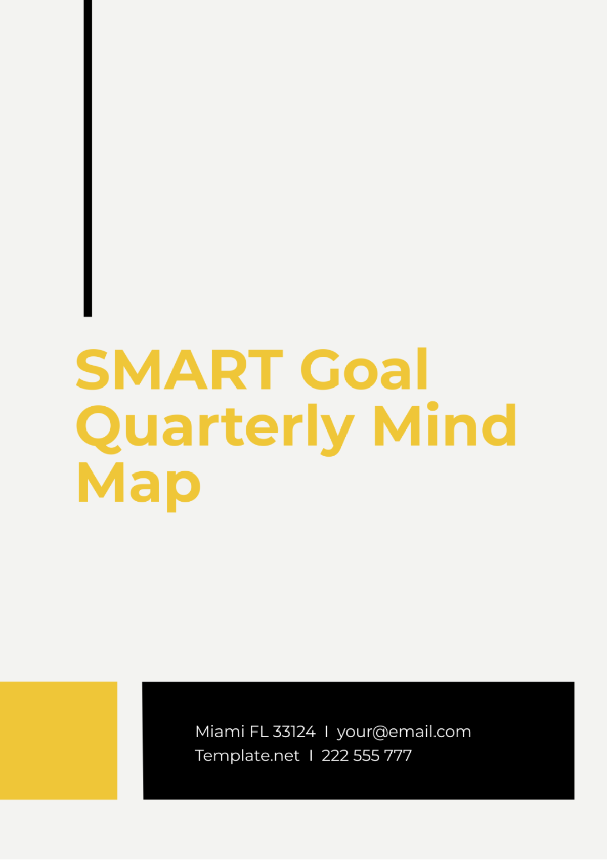 SMART Goal Quarterly Mind Map Template