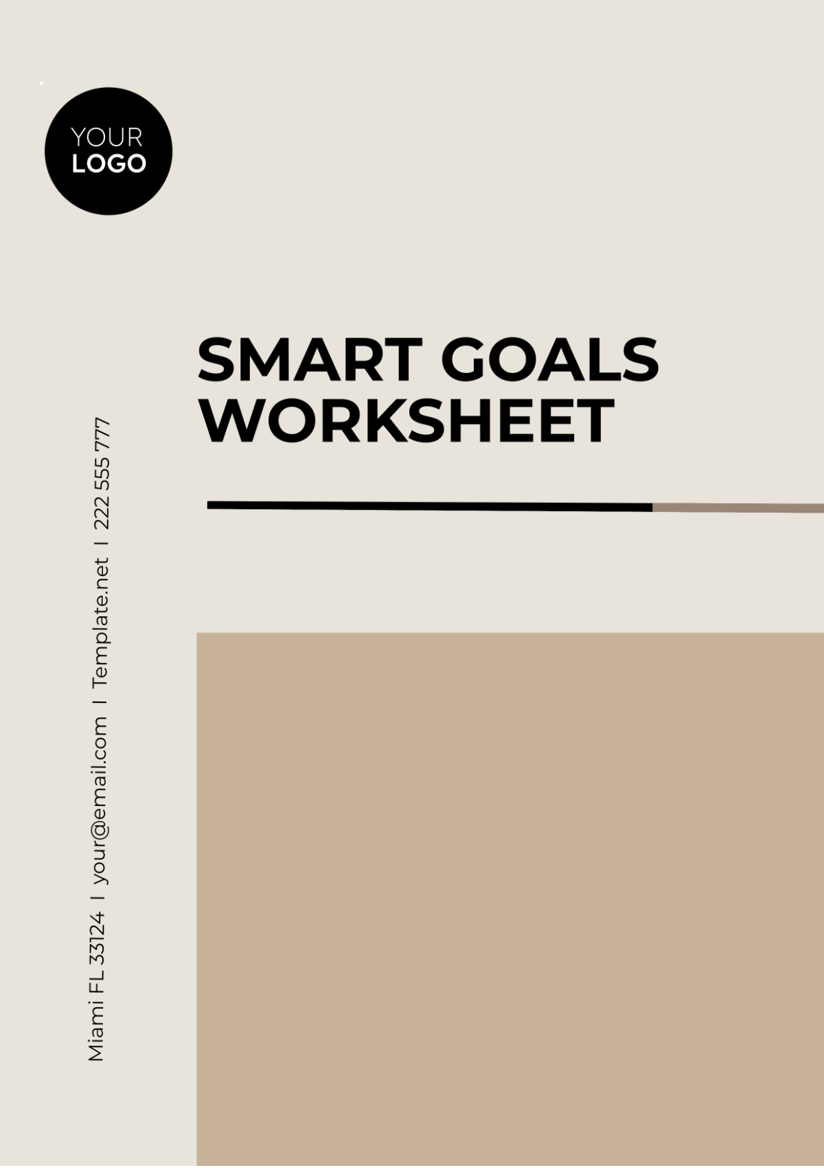 SMART Goals Worksheet Template
