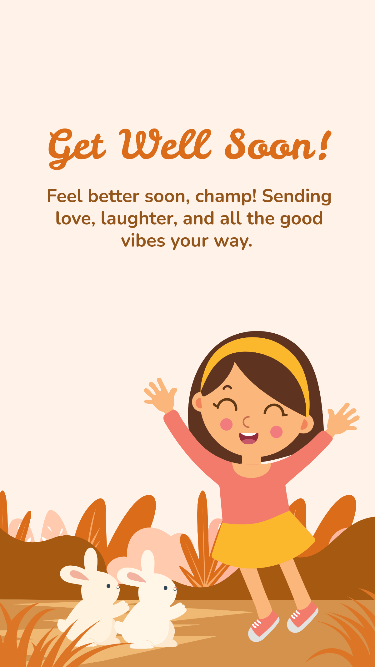 Free Get Well Soon Message For Children Template