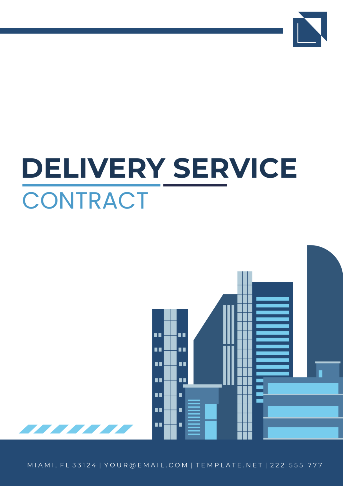 Delivery Service Contract Template | Template.net