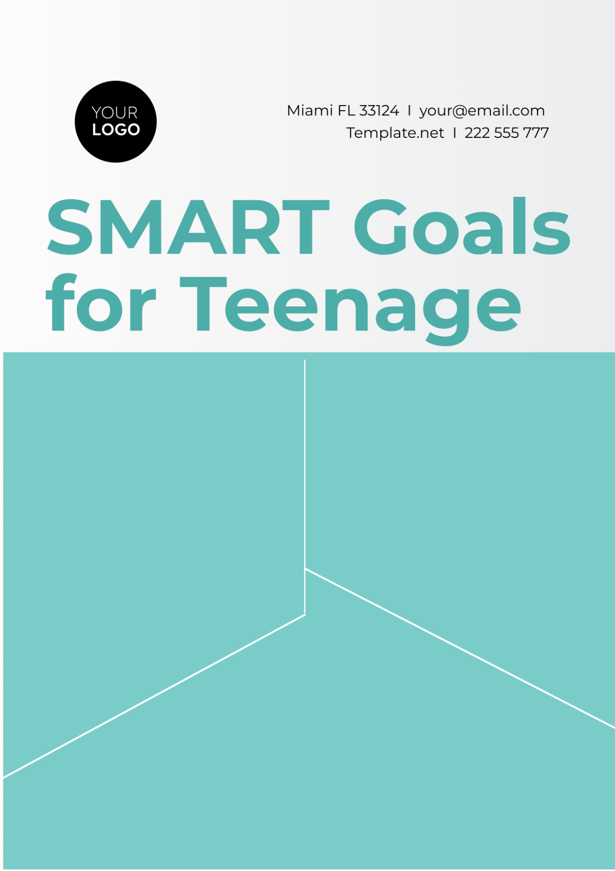 SMART Goals for Teenage Template