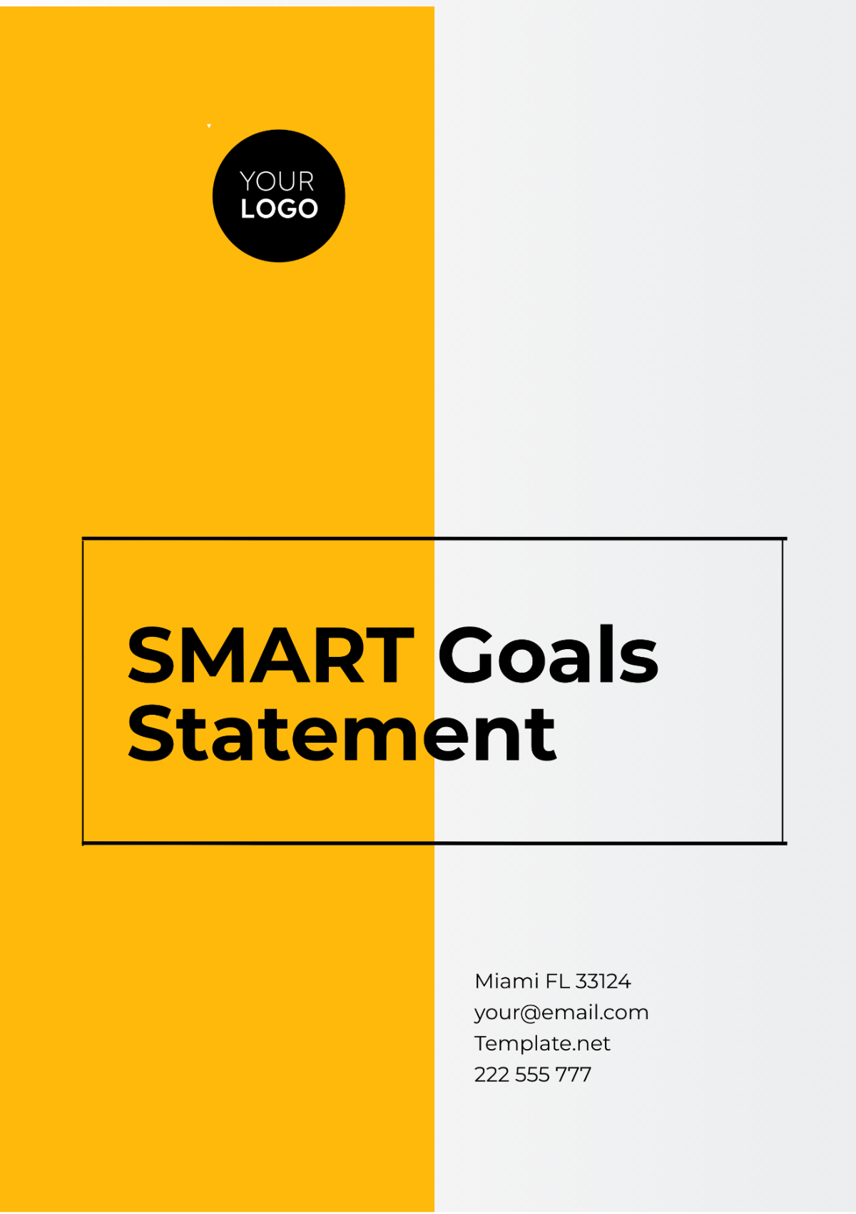 SMART Goals Statement Template - Edit Online & Download