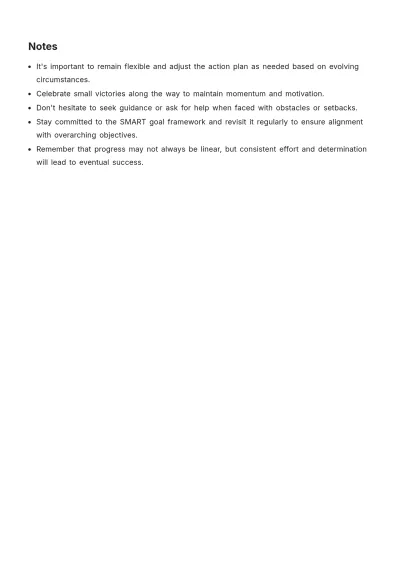 Free Life Coaching SMART Goals Template to Edit Online
