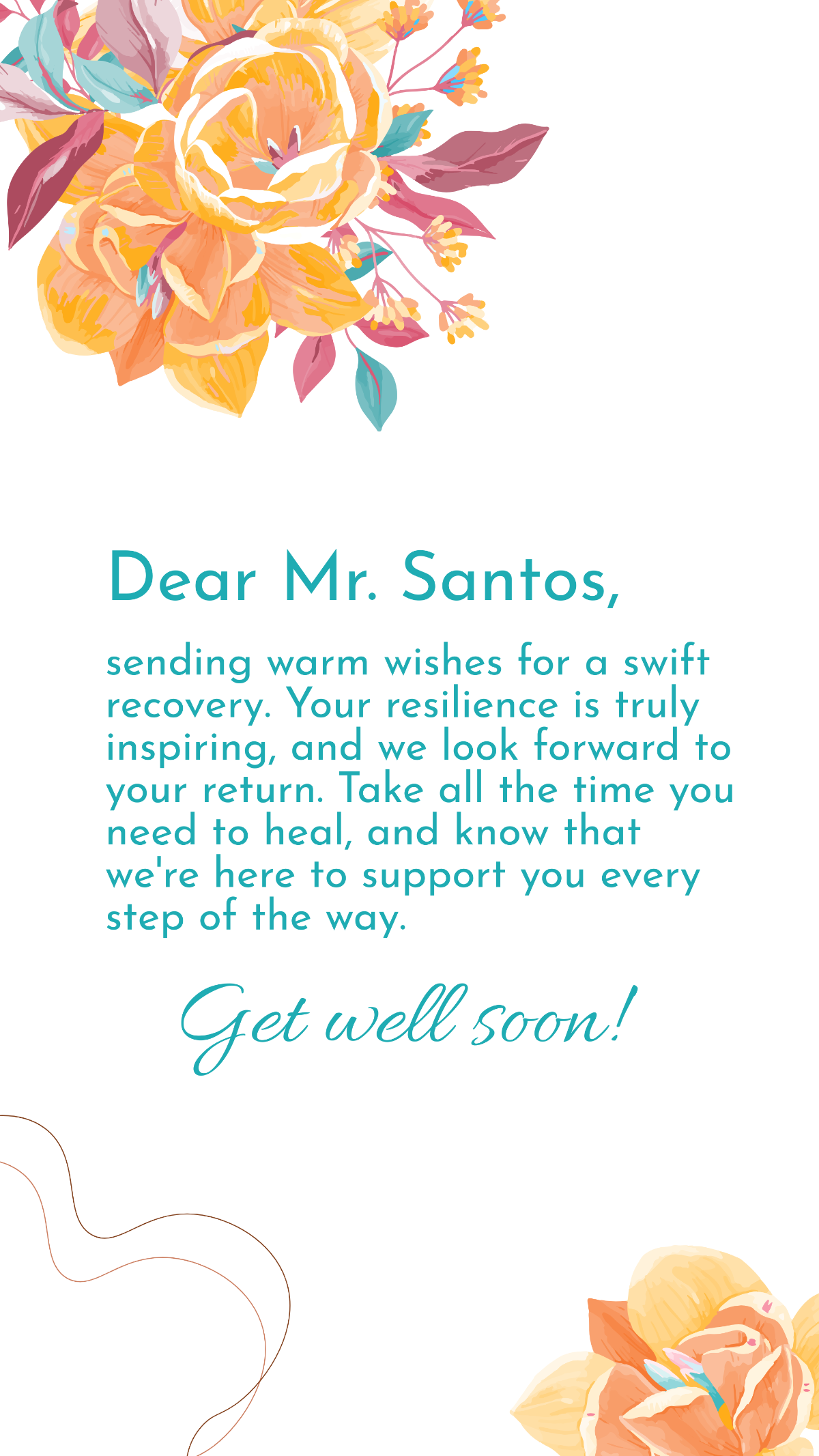 Free Get Well Soon Wishes For Client Template
