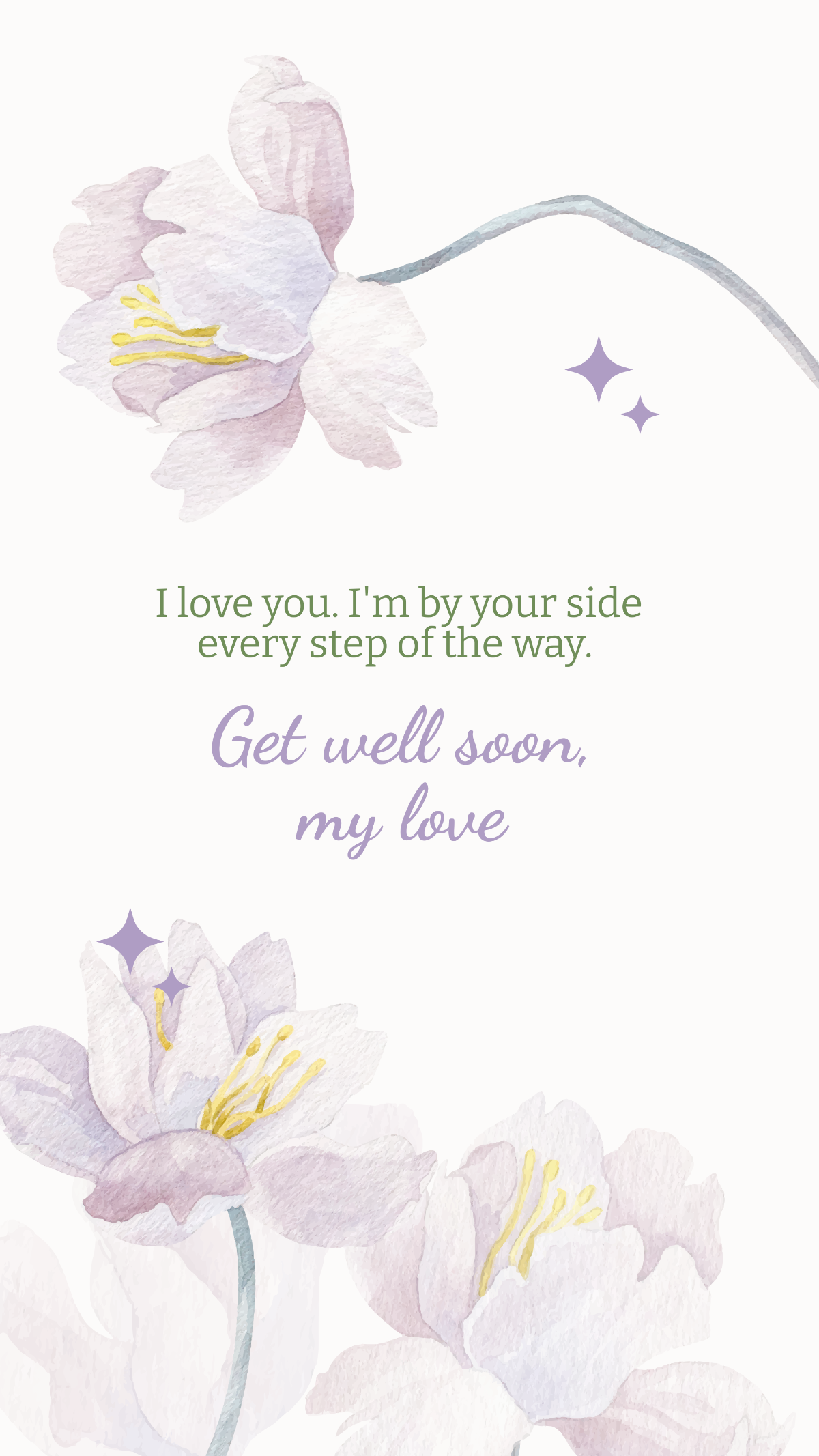 Get Well Soon Wishes For Love Template