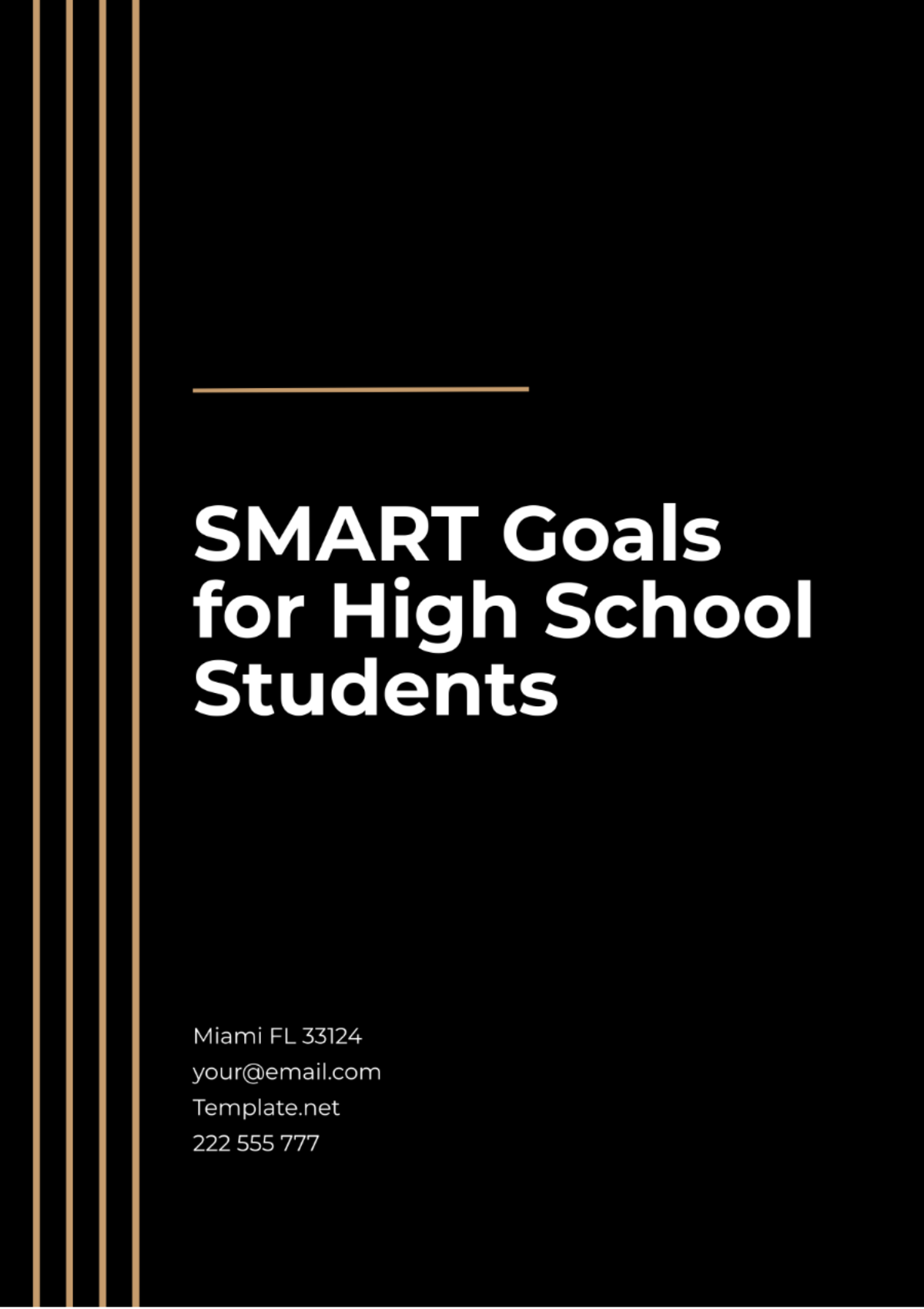 Free SMART Goals for High School Students Template to Edit Online