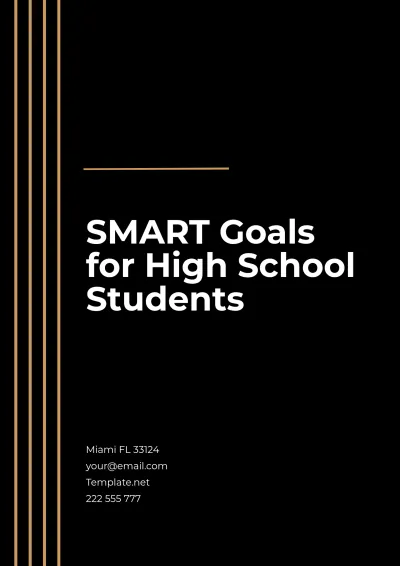 Free SMART Goals for High School Students Template to Edit Online