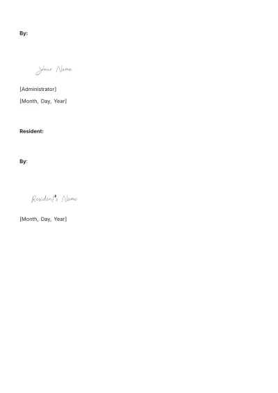 Free Nursing Home Payment Agreement Template to Edit Online