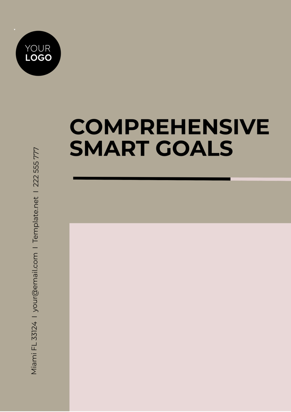 Comprehensive SMART Goals Template