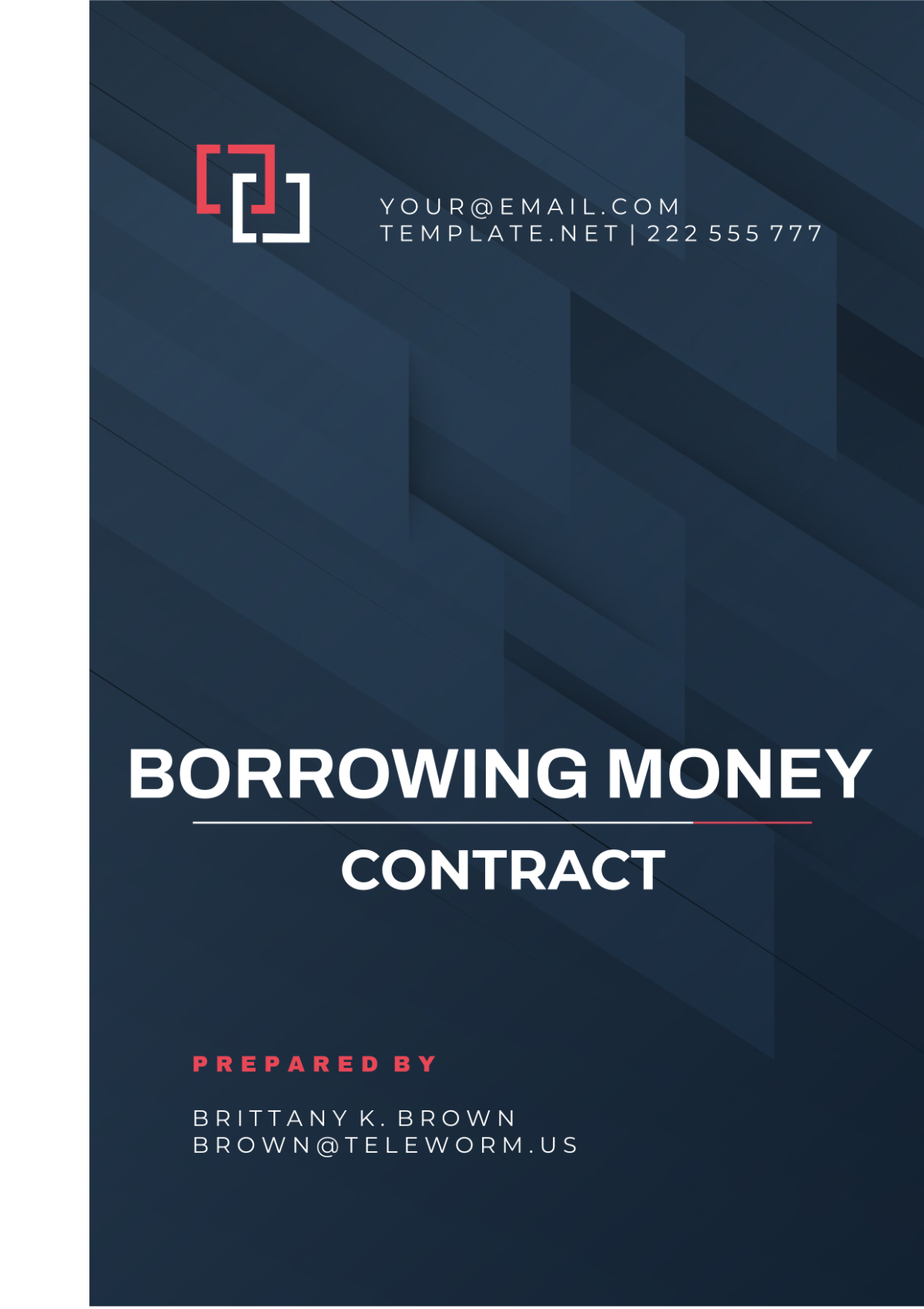 Free Borrowing Money Contract Template - Edit Online & Download ...