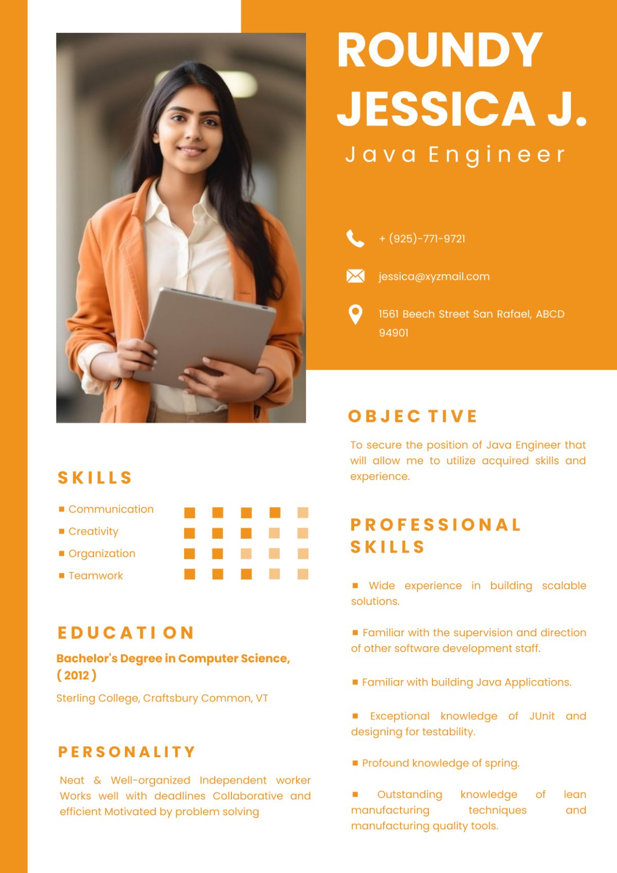 Java Engineer Resume