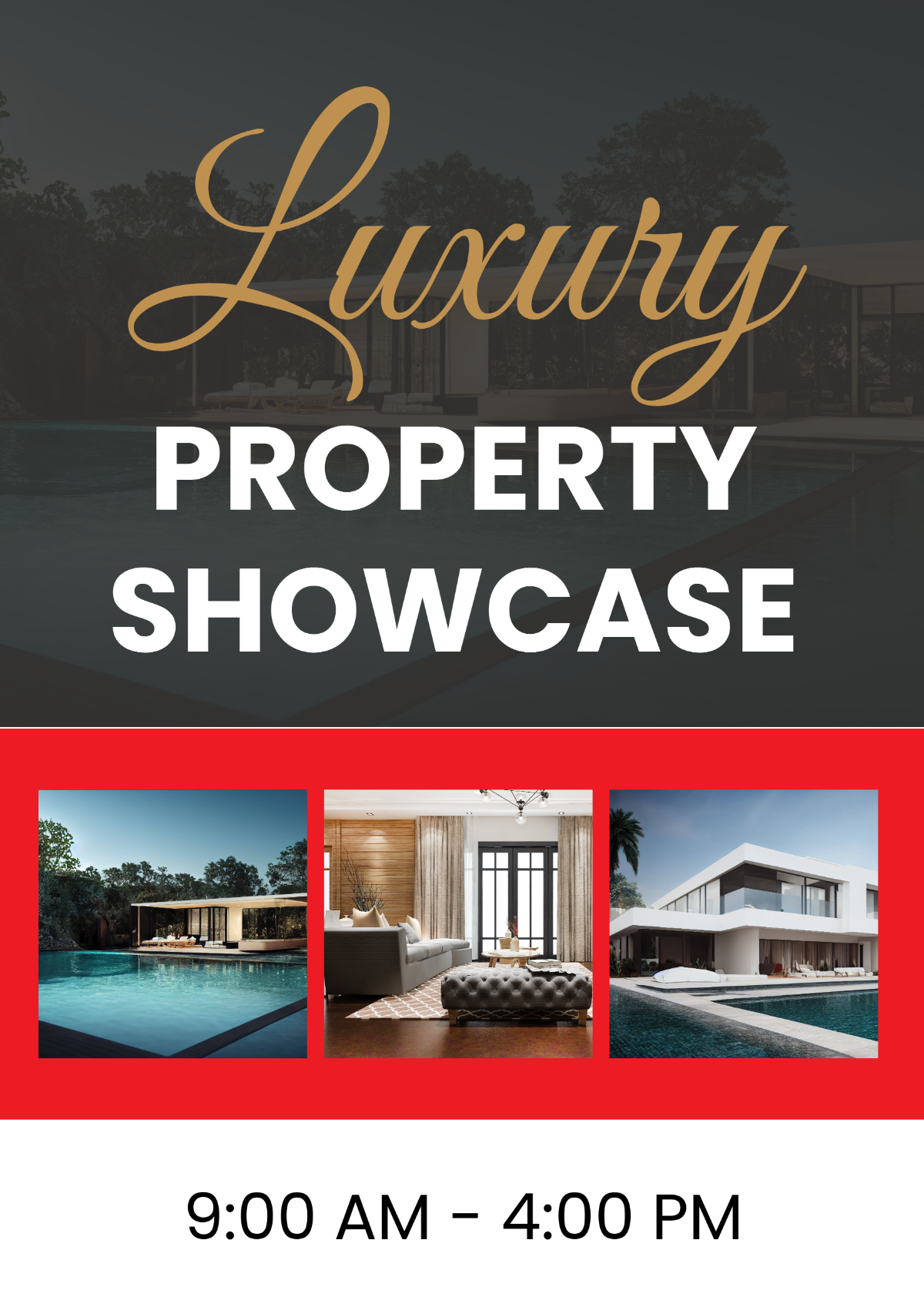 Luxury Property Showcase Signage Template