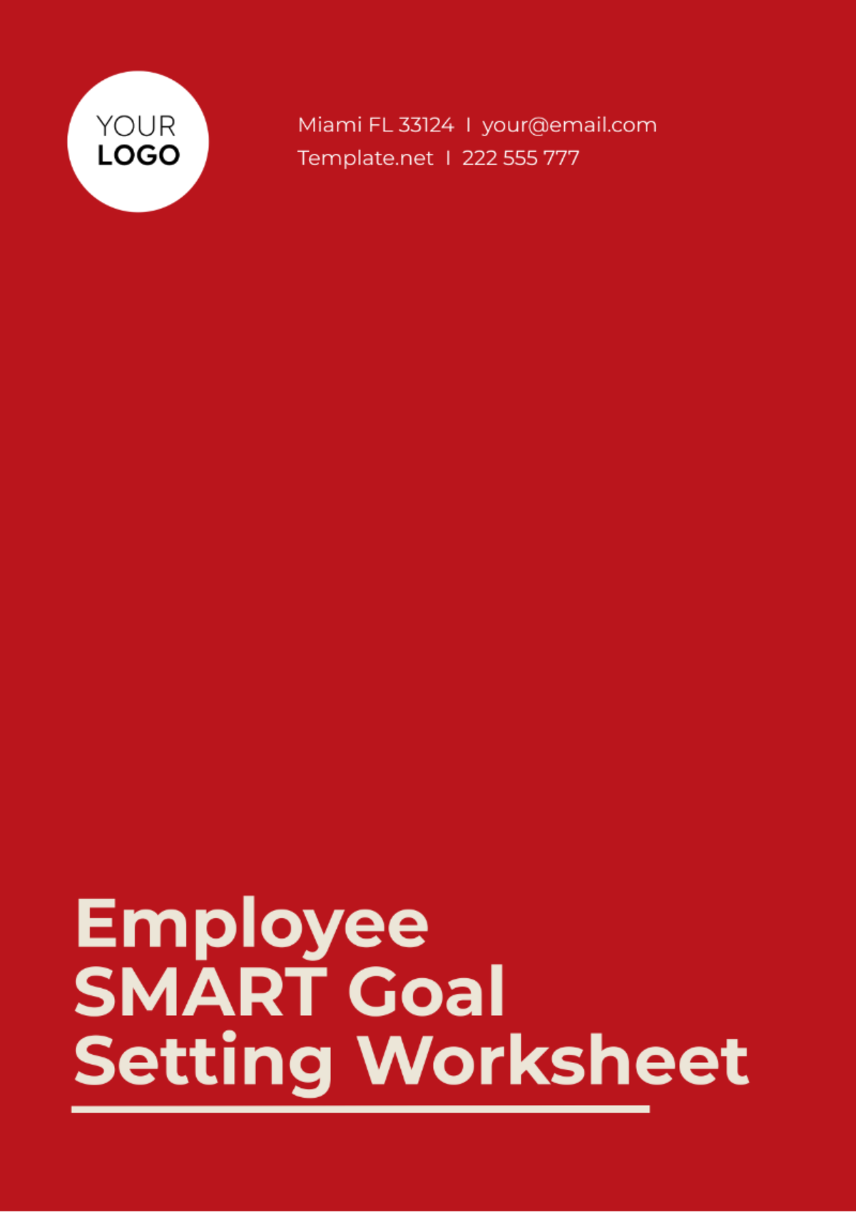 Employee SMART Goal Setting Worksheet Template