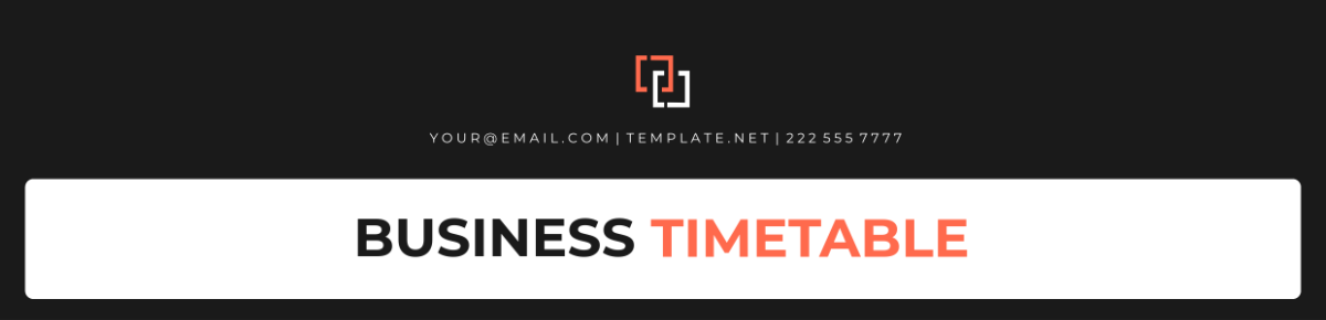 Business Timetable Header