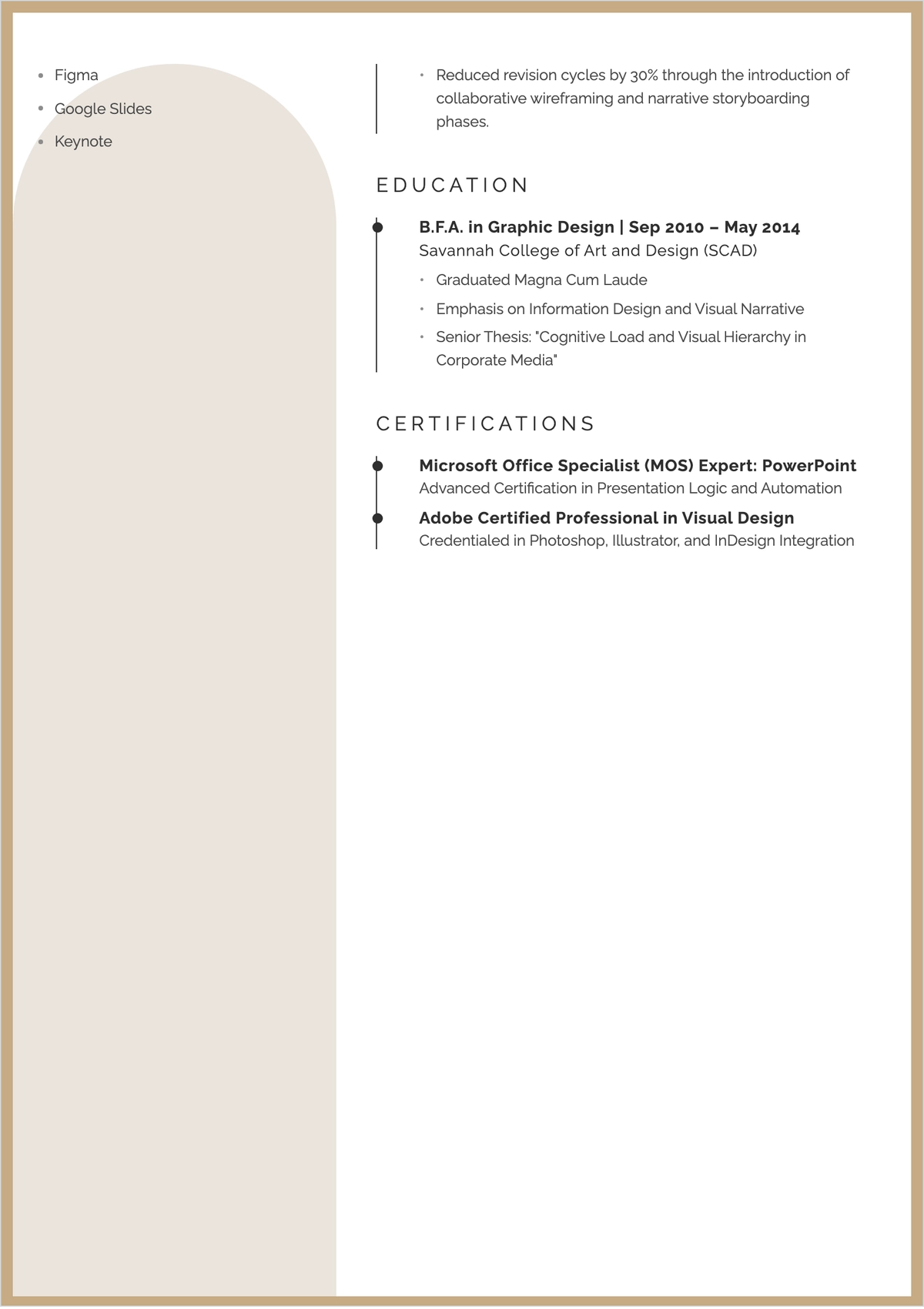 Free Presentation Designer ATS Resume Template, AI Resume Builder