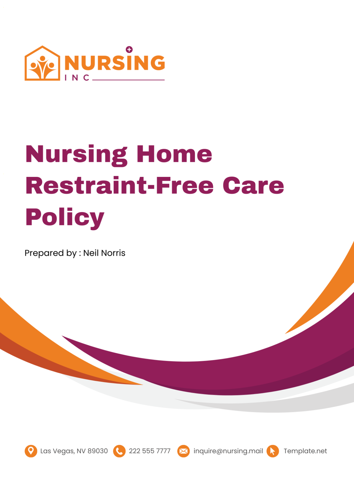 Nursing Home Restraint-Free Care Policy Template