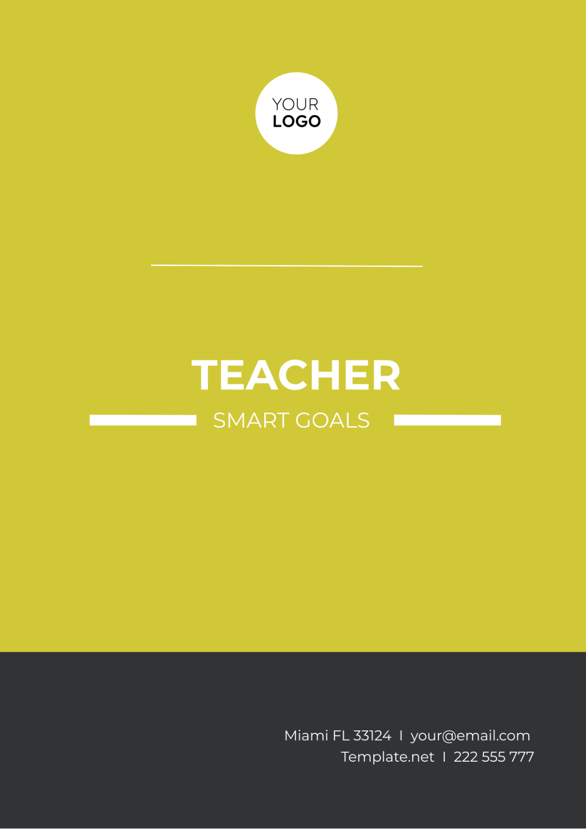 Teacher SMART Goals Template