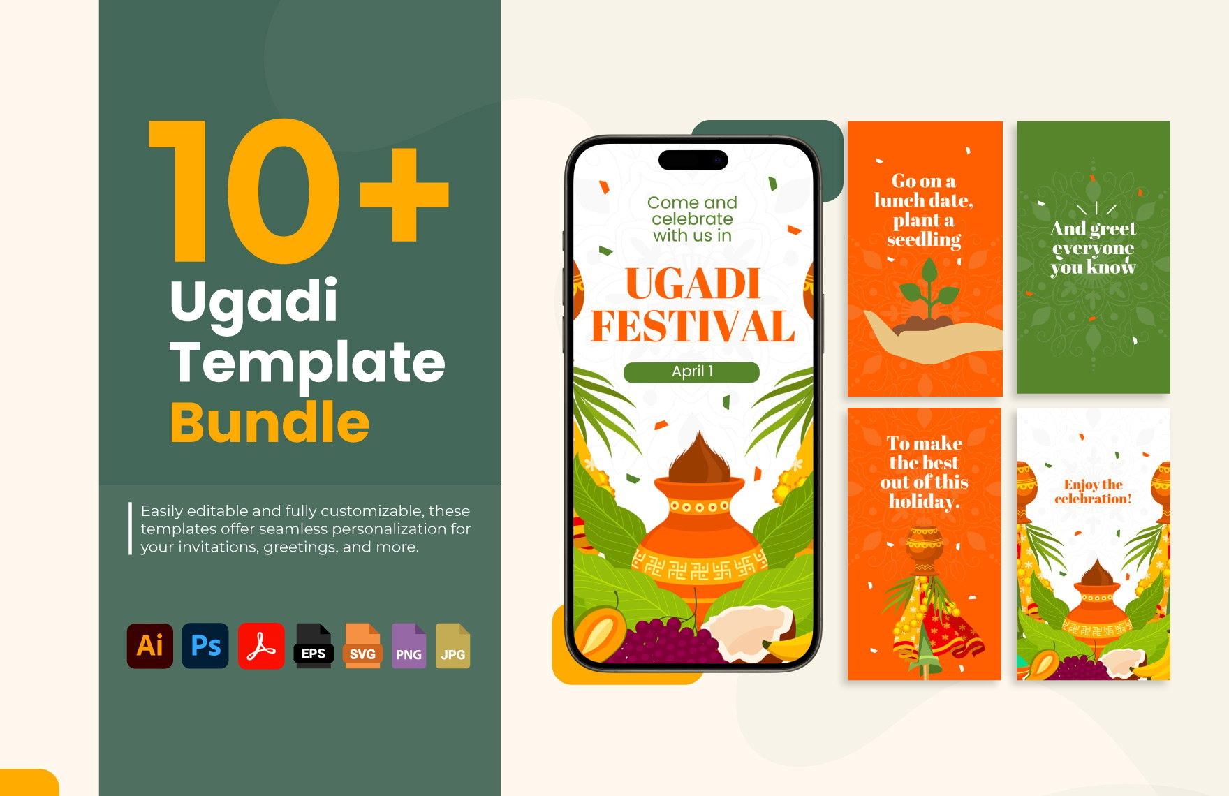 Free 10+ Ugadi Template Bundle in PDF, Illustrator, PSD, EPS, SVG, JPG, PNG