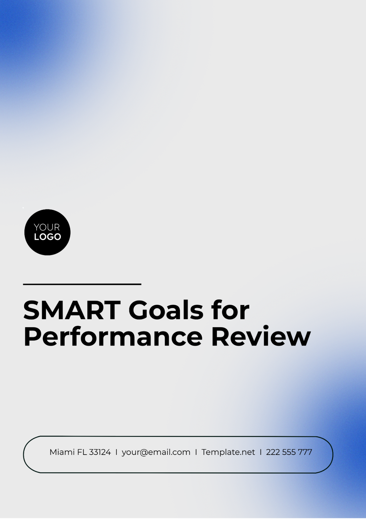 SMART Goals Template for Performance Review
