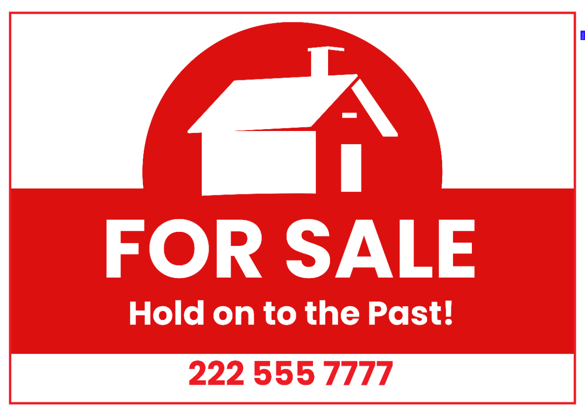 Free Historic Home For Sale Signage Template