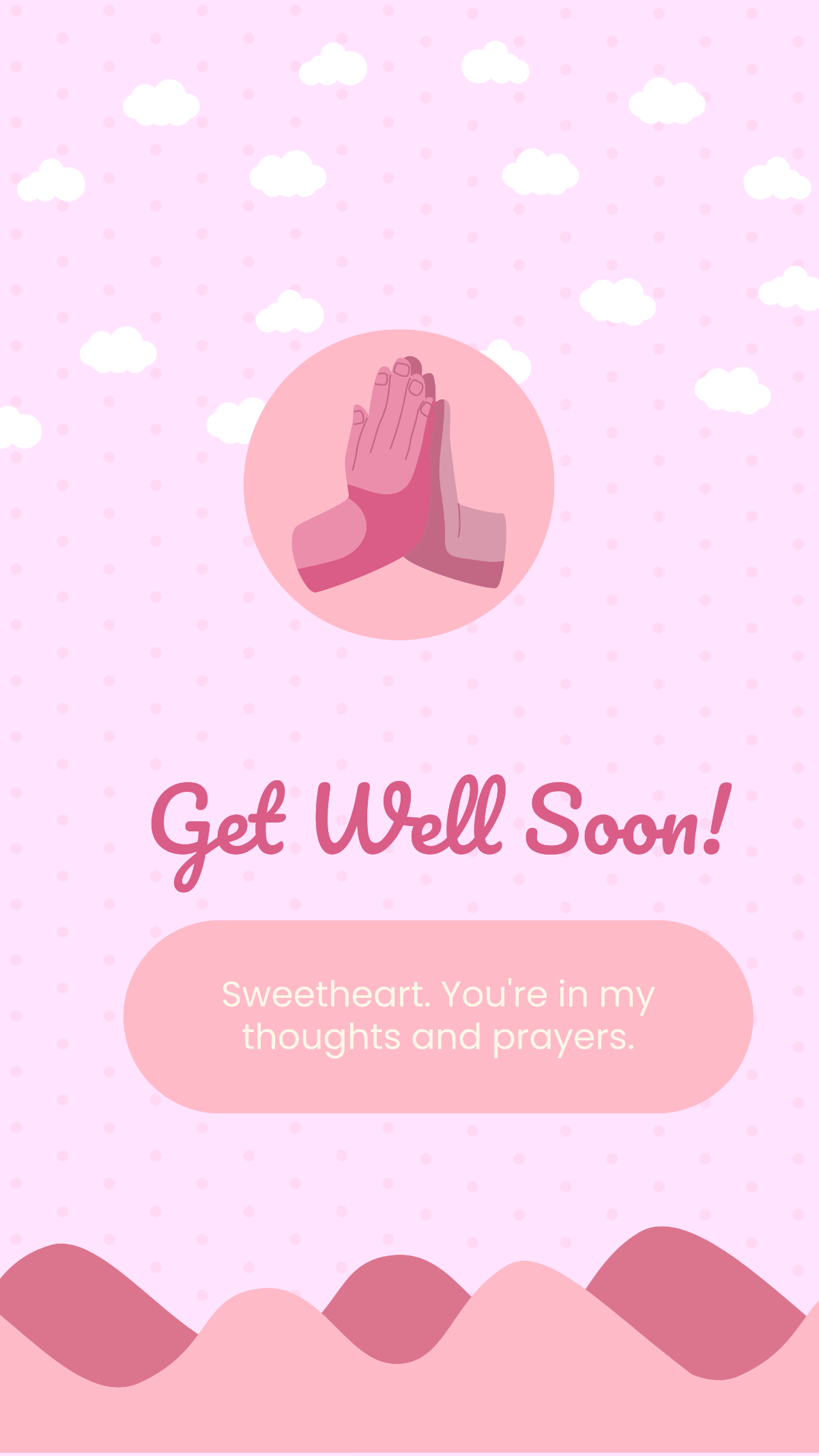 Get Well Soon Sweet Message Template