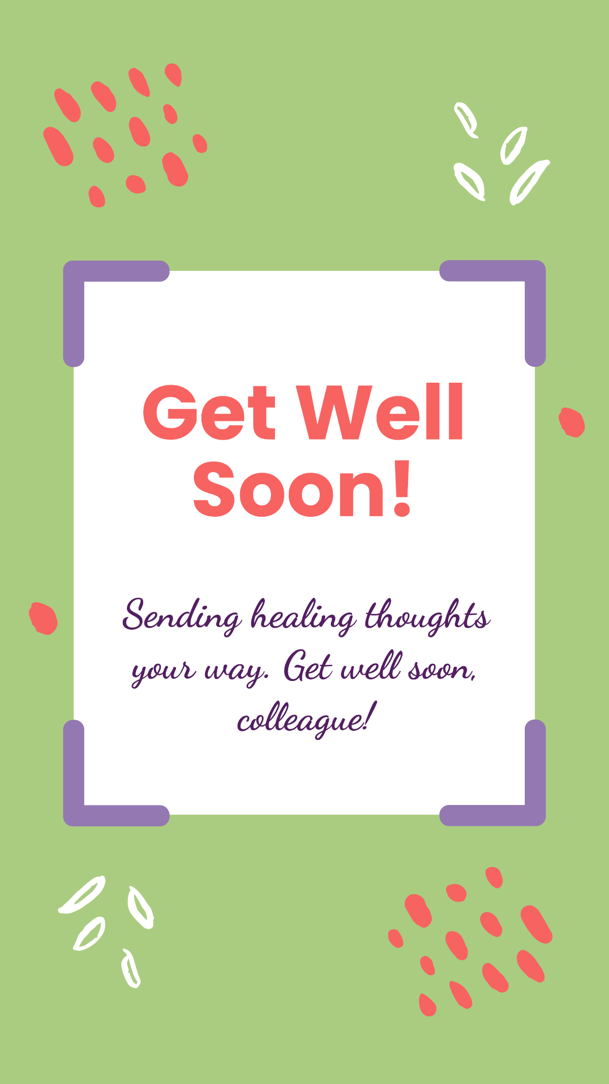 Get Well Soon Email For Colleague