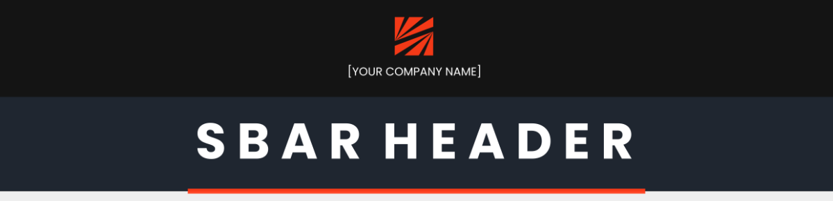 SBAR Header with Logo Template