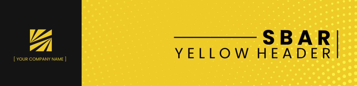 SBAR Yellow Header Template