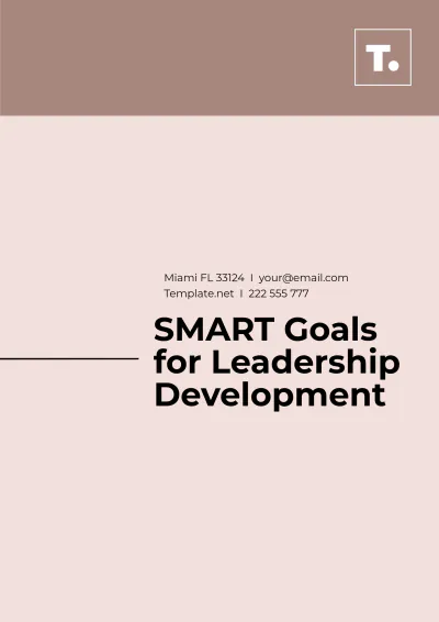 Free SMART Goals Template for Leadership Development to Edit Online