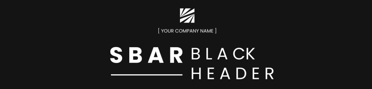 Free SBAR Black Header Template