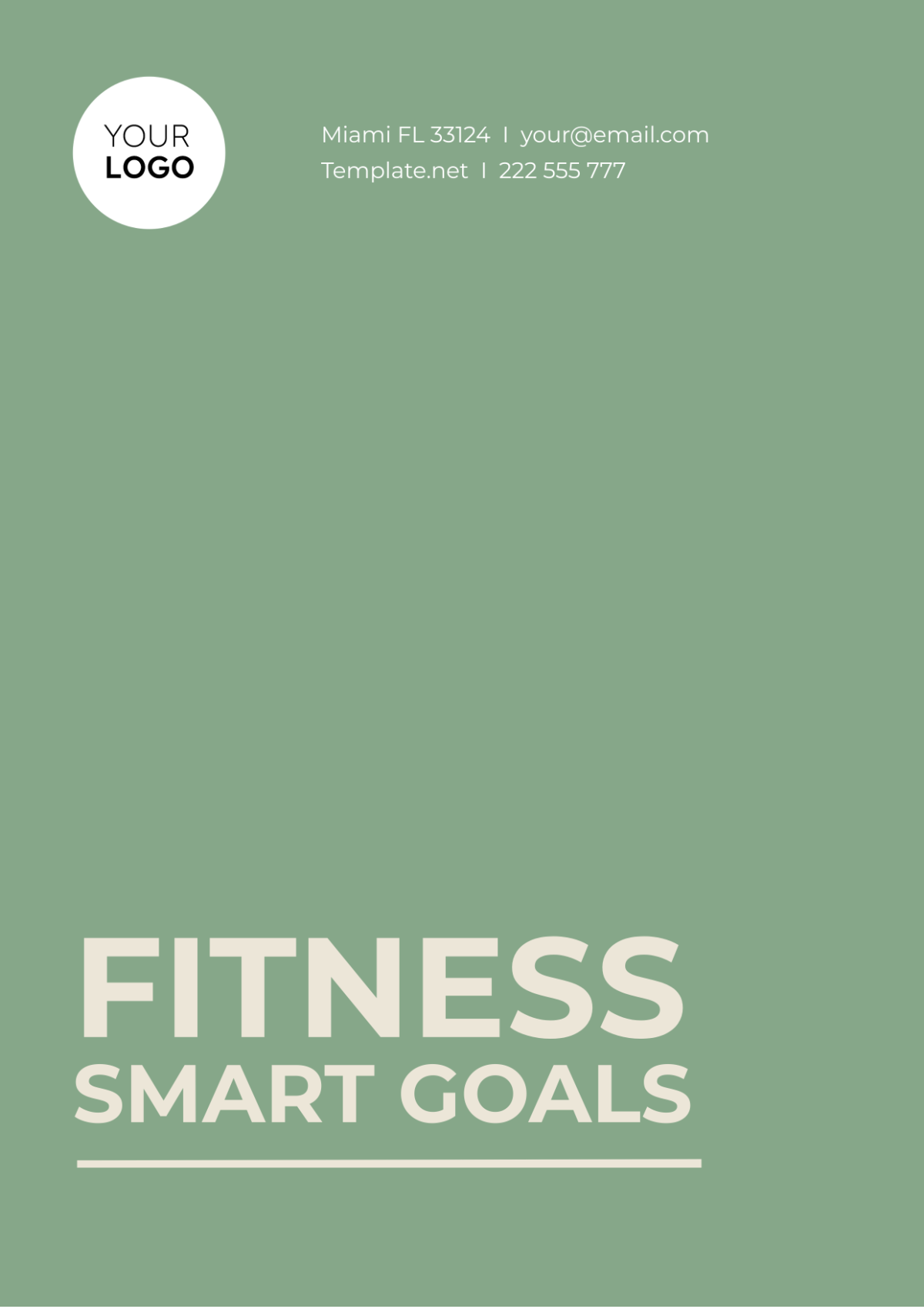 Fitness SMART Goals Template