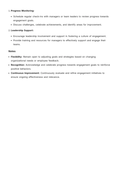 Free SMART Goals Template for Employee Engagement to Edit Online