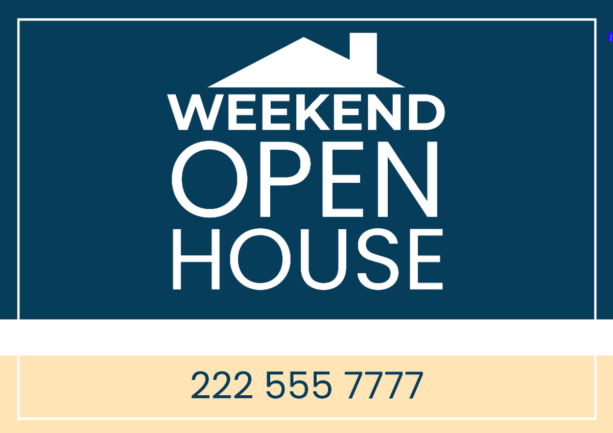 Free Neighborhood Open House Weekend Signage Template