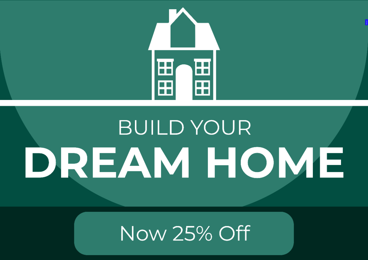 Custom Home Builder Promotional Signage Template