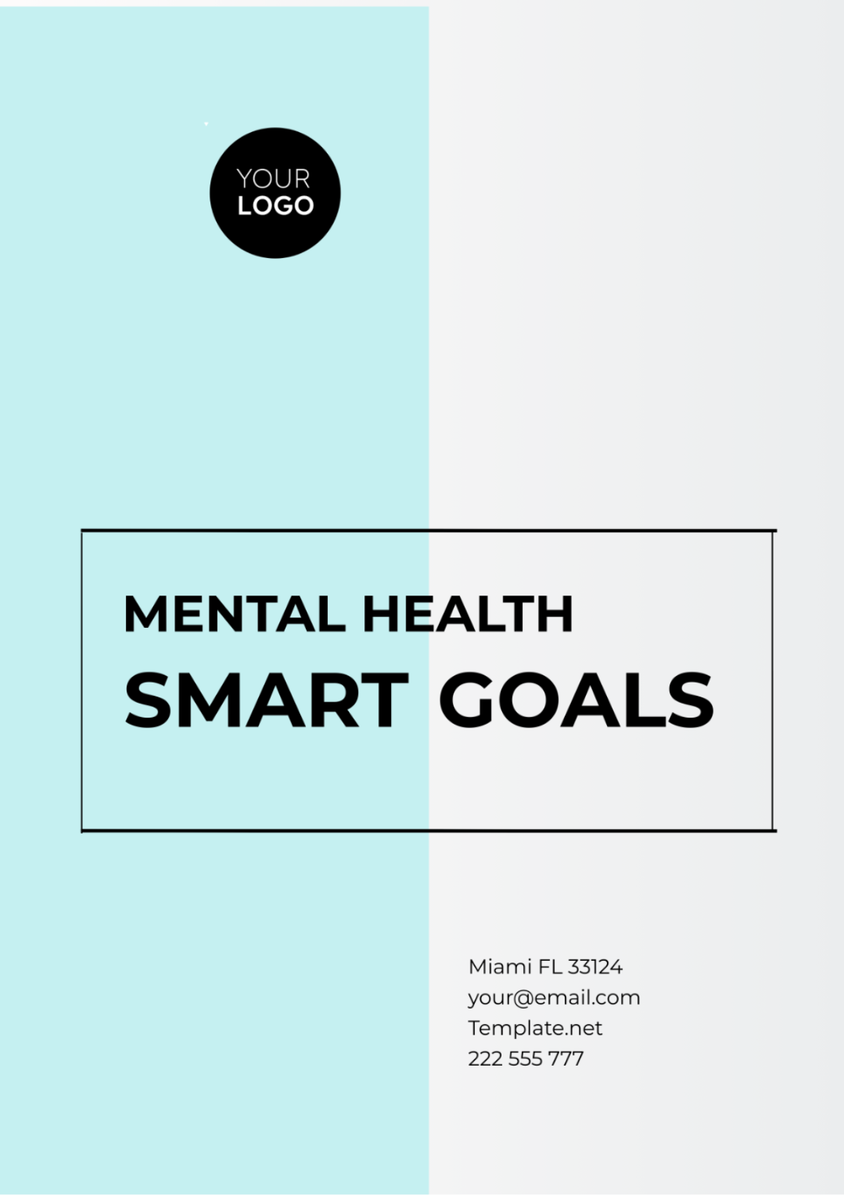 Mental Health SMART Goals Template