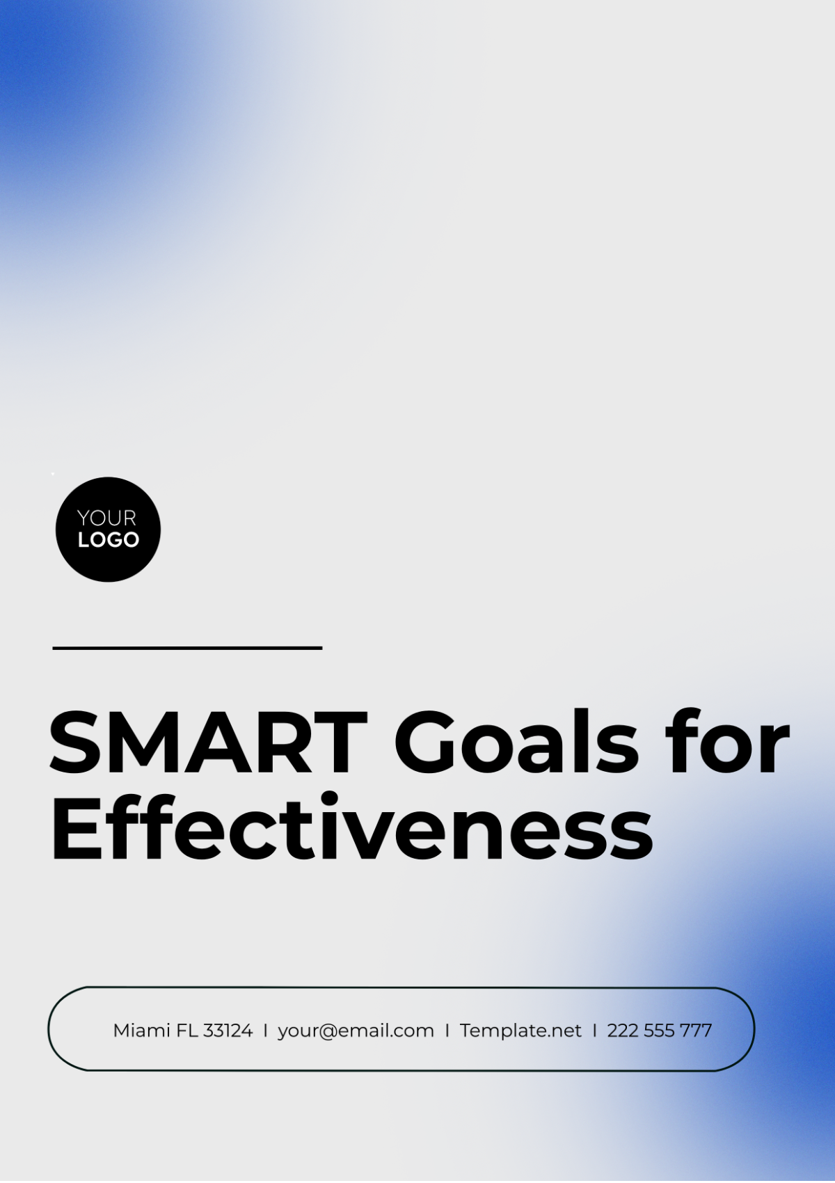 SMART Goals Template for Effectiveness