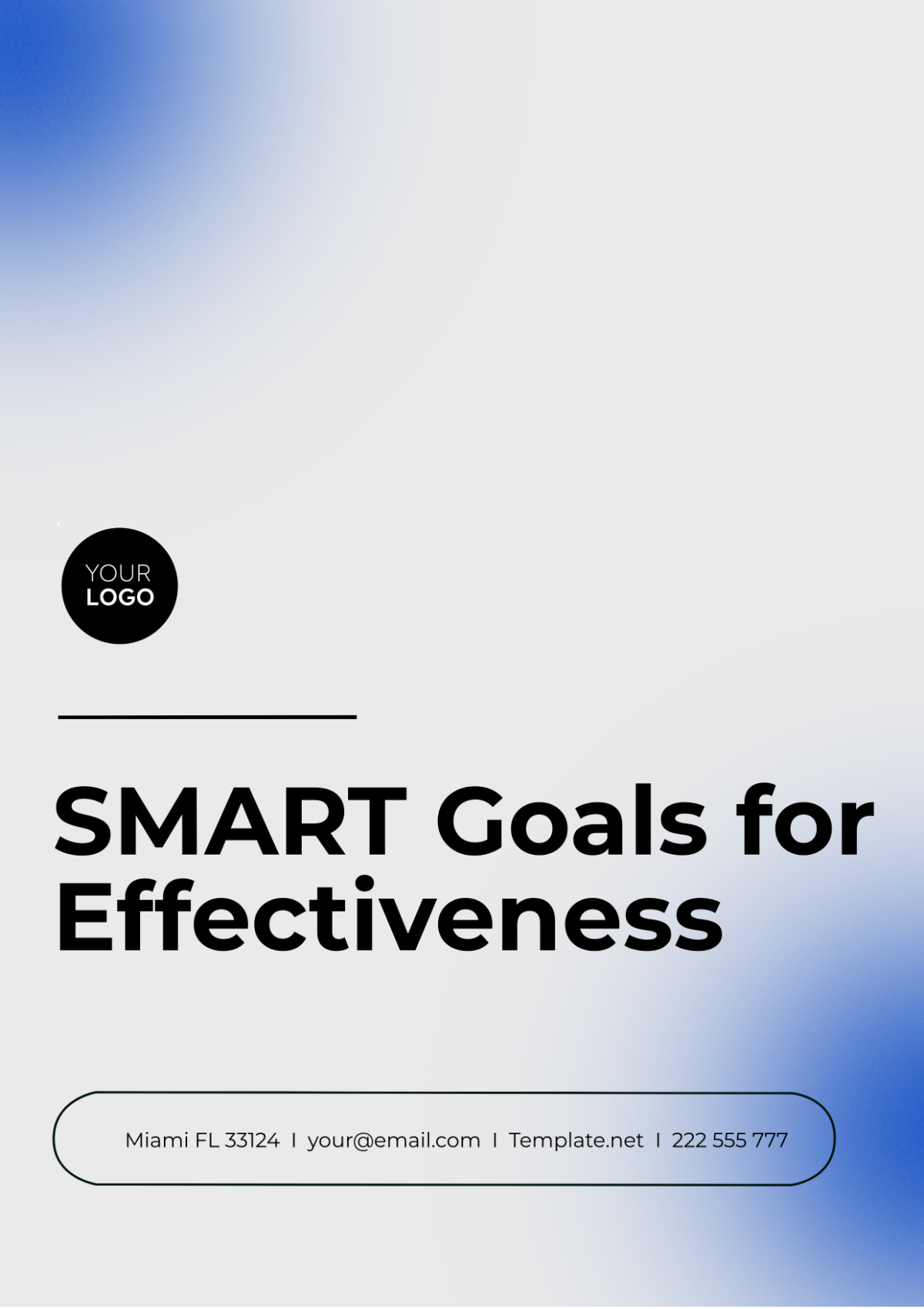 SMART Goals Template for Effectiveness - Edit Online & Download