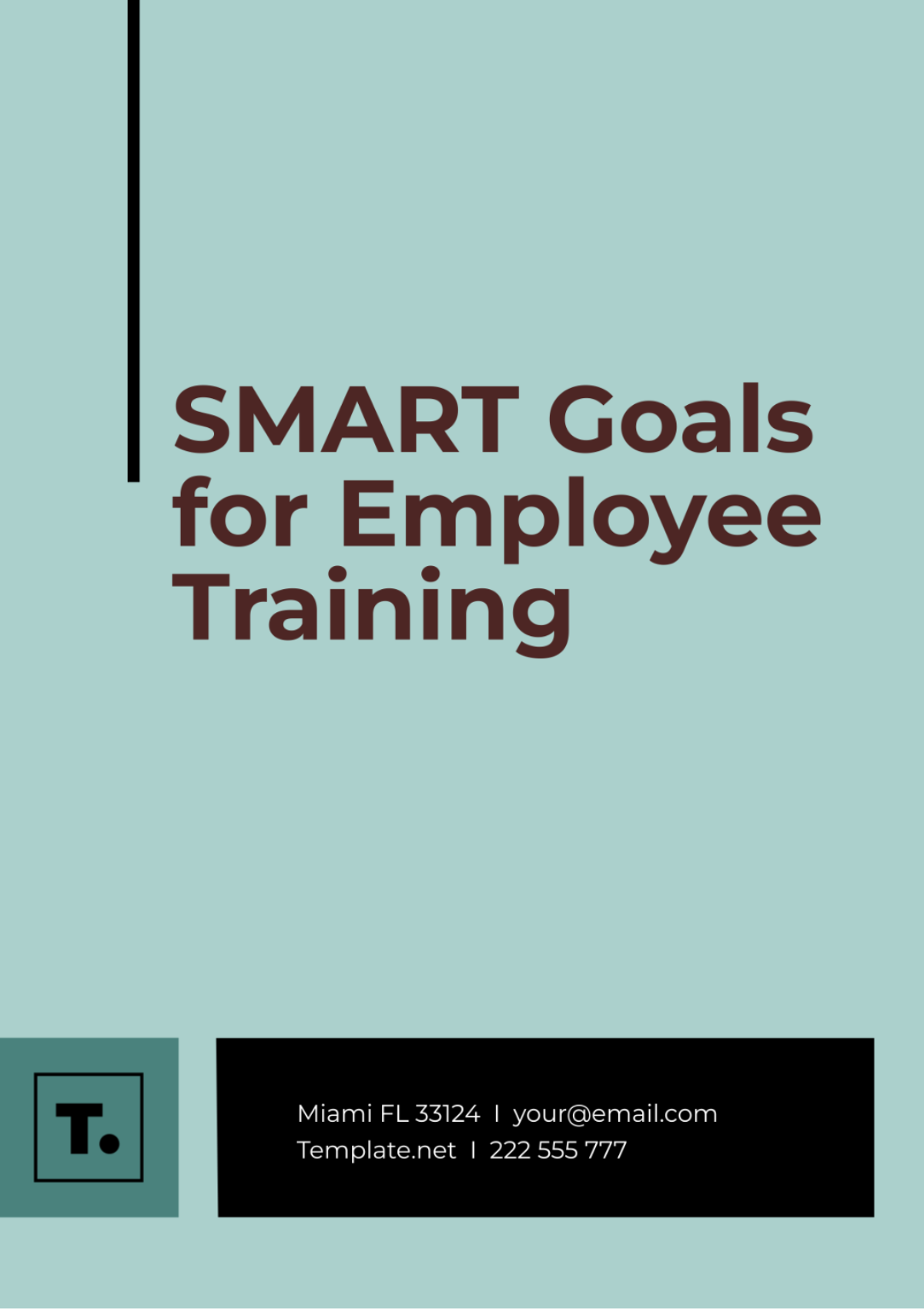 SMART Goals Template for Employee Training