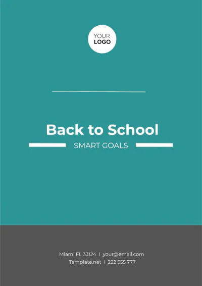 Free Back to School SMART Goals for Kids Template to Edit Online