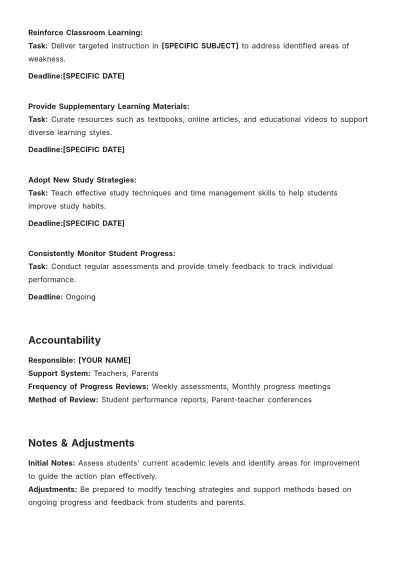 Free Back to School SMART Goals for Kids Template to Edit Online