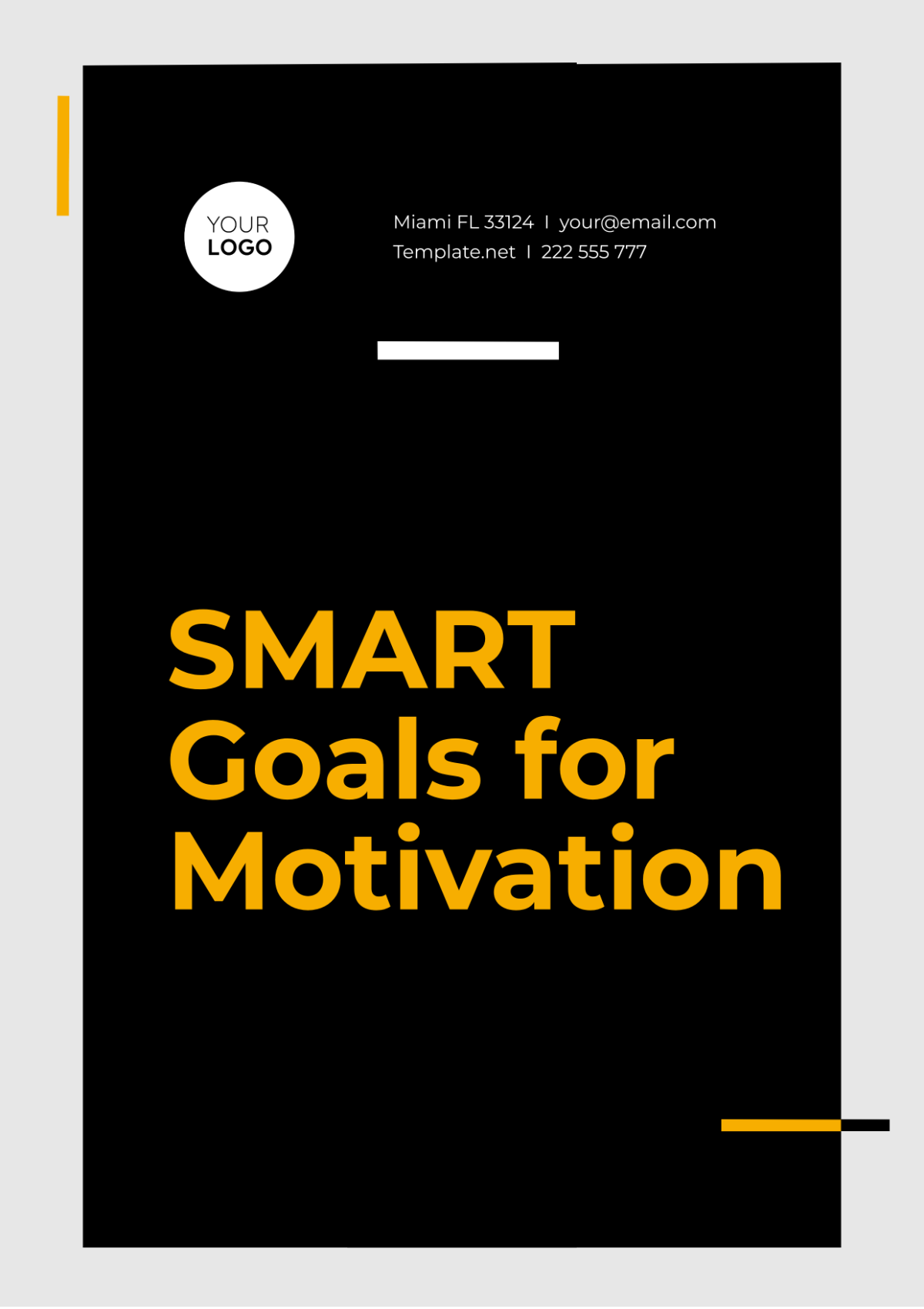 SMART Goals Template for Motivation