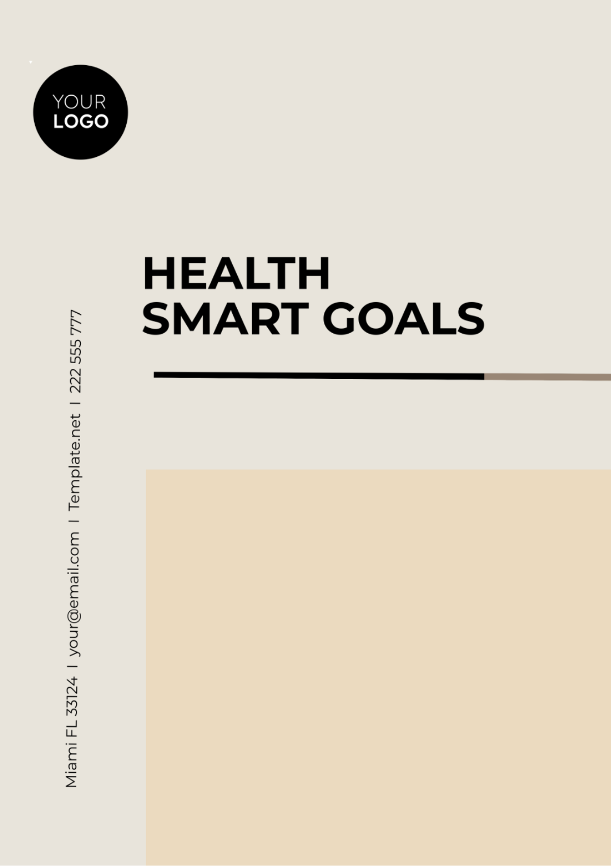 Health SMART Goals Template