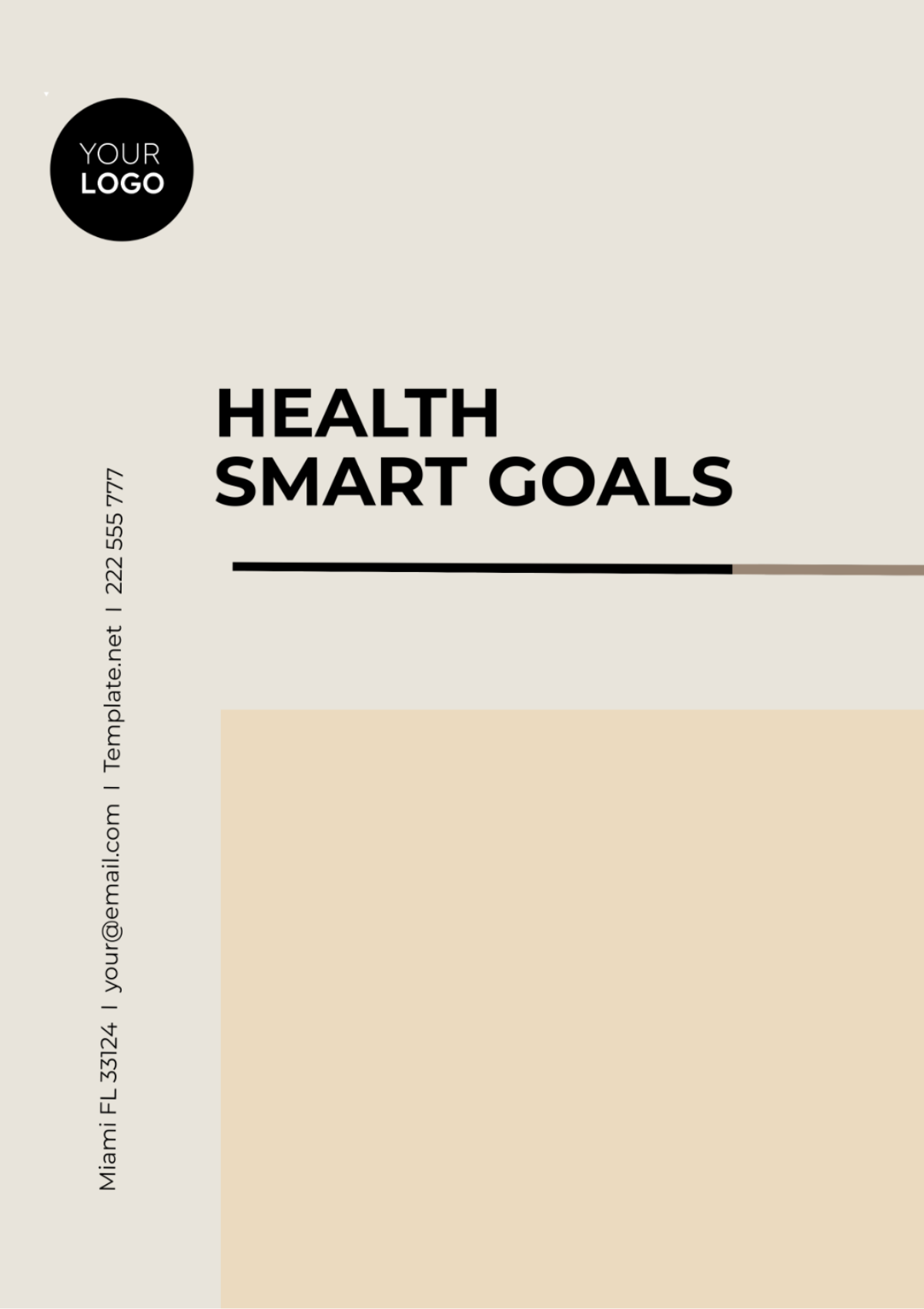 Health SMART Goals Template - Edit Online & Download