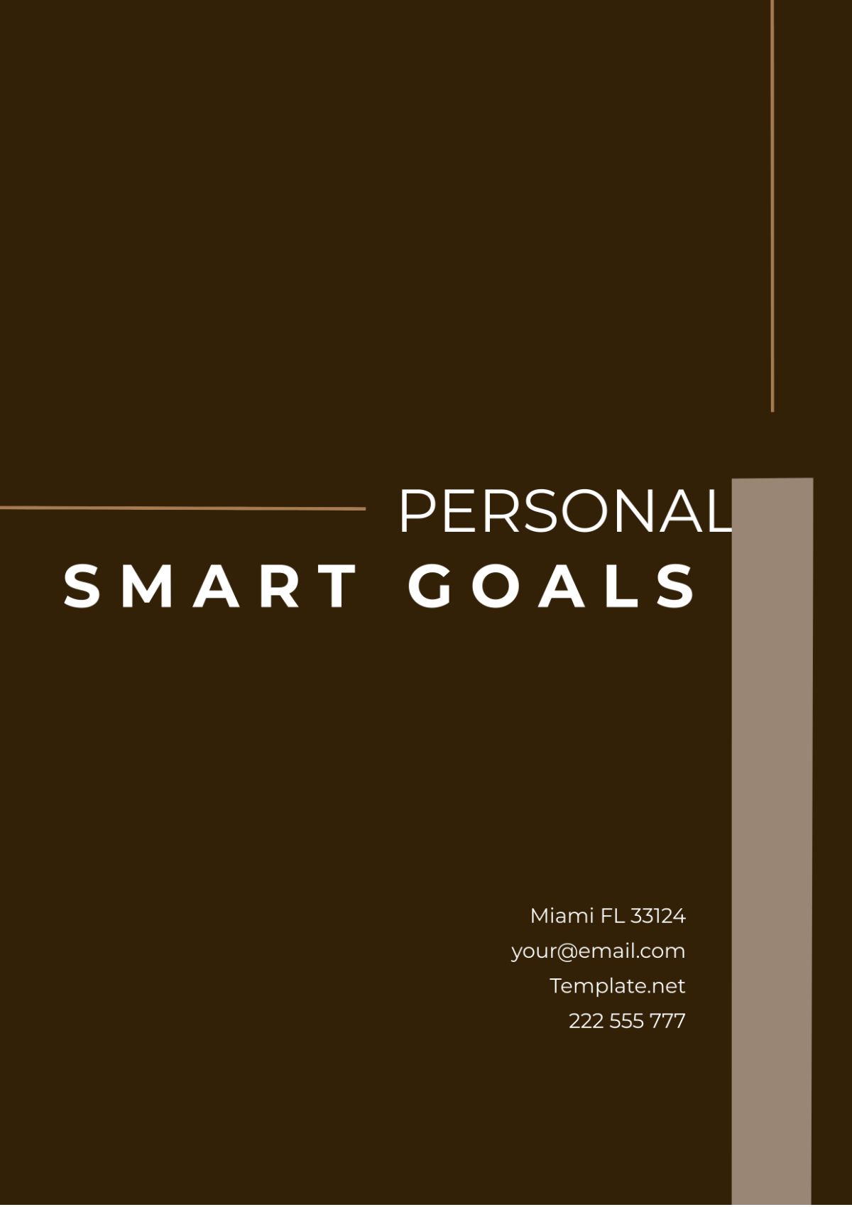 Personal SMART Goals Template