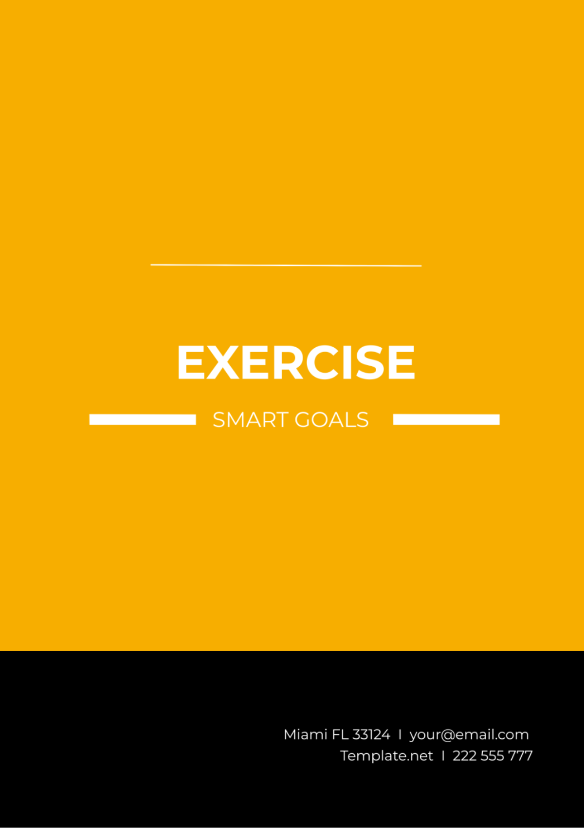Exercise SMART Goals Template